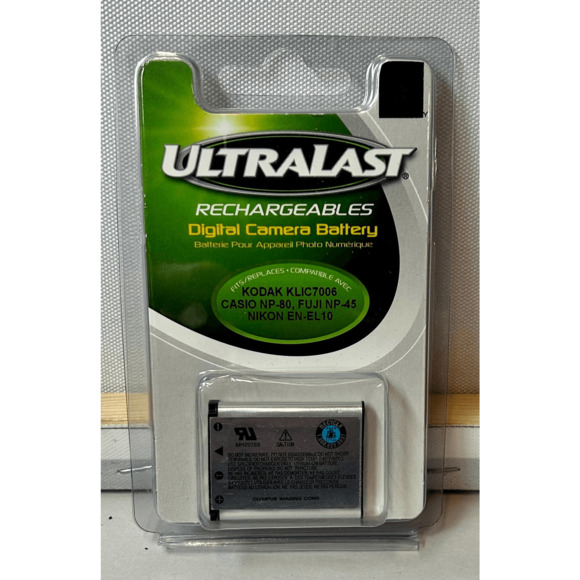 Ultralast Rechargeables Digital Camera Battery NIB- Kodak, Casio, Fuji, Nikon - Picture 1 of 7